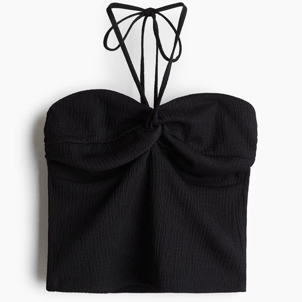 H&M Black Halter Top